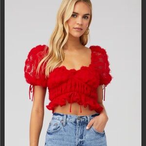 For Love and Lemons Hannah crop top